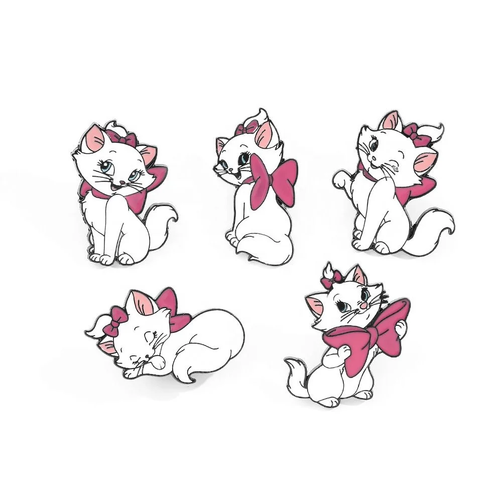 Cute Cartoon Mary Cat Brooch Metal Badge Accessory Clothes Decor Pins Metal Lapel Brooch Enamel Pin