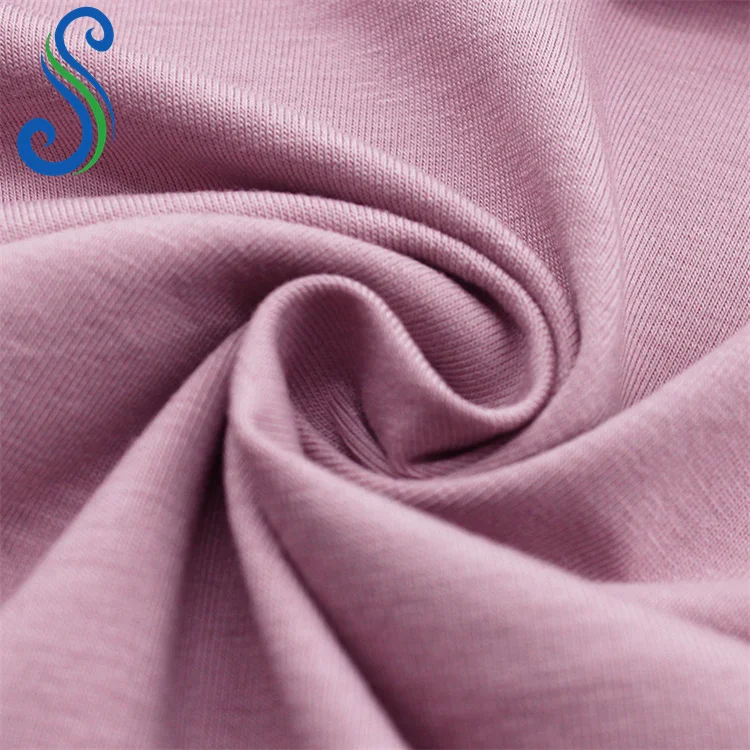 Manufacturer Breathable Bamboo Organic Fiber Material Single Jersey Fabric for Underwear