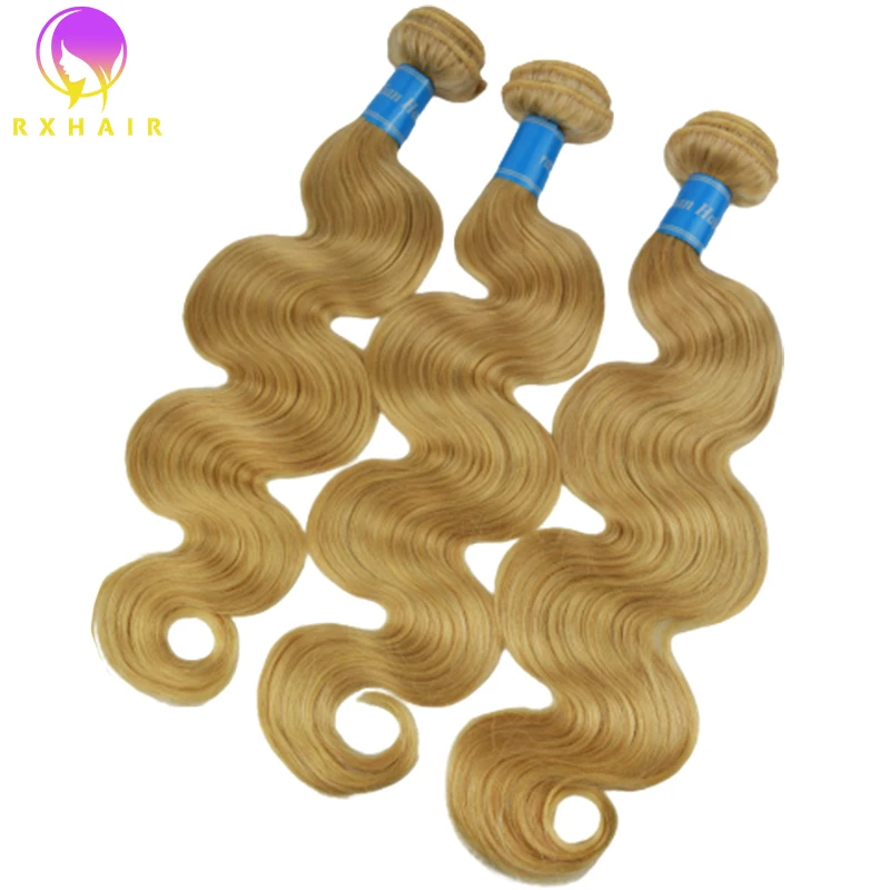 
Brazilian hair blonde raw virgin human hair cuticle aligned 613 bundles with frontal Virgin Cuticle 10A Hair Bundles 
