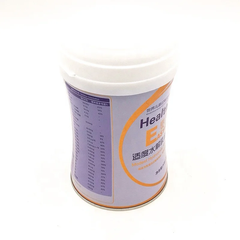360G special shape milk powder food packaging tin metal container box with plastic lid