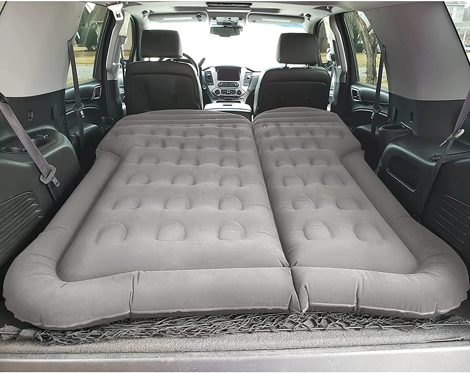 IFUNWOD Inflatable Car Back Seat Inflatable Air Mattress Bed Travel Pillow SUV Car Bed Sleep Air Bed