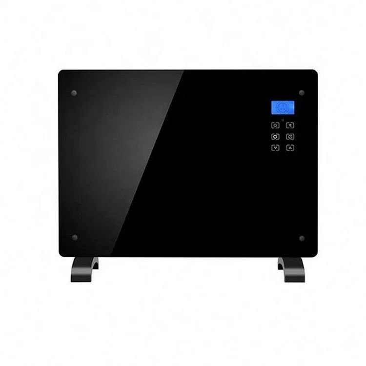 Remote control 1000W 2000W affordable wall mount glass convector panel heater