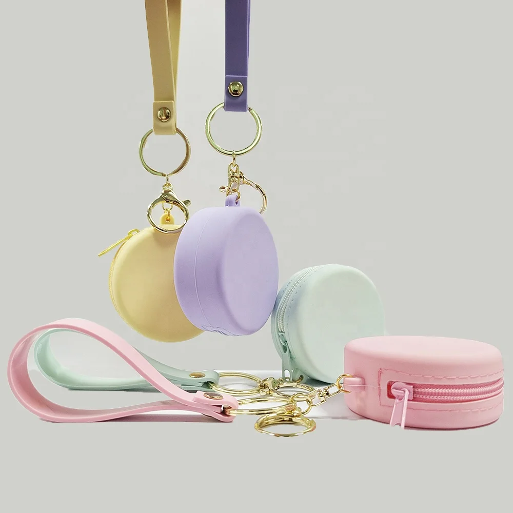 Fashion Lovely Candy Color Women Girls Wallet Silicone Coin Bag Pure Color Round Purse Storage Bag Kid Gift Support custom