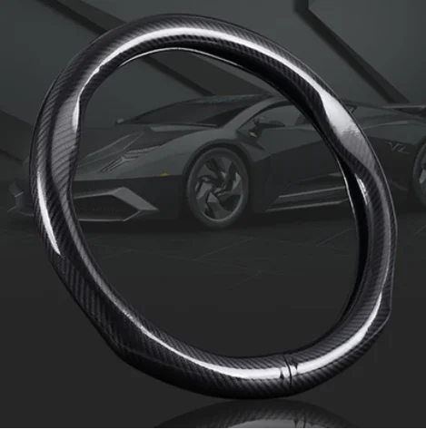 Carbon Fiber Leather Car Steering Wheel Cover For Mercedes Benz W204 W205 W210 W211 W212 W203 W176 CLA GLA SLC Auto Accessories