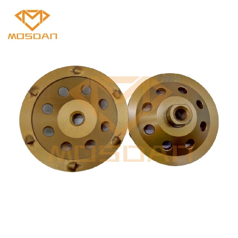 5 Inch 6x1/4 PCD Concrete Cup Grinding Wheel for Makita Metabao Grinders
