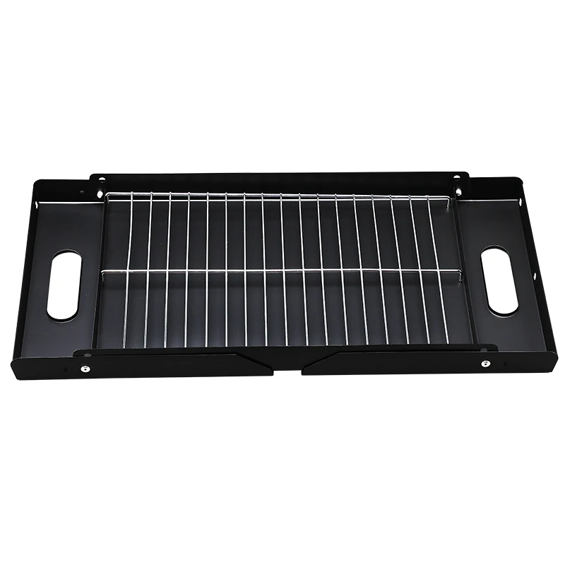 Folding Portable Barbecue Charcoal Grill Barbecue Outdoor Smoker BBQ Iron Body with Stainless Steel Net-HD43021-L