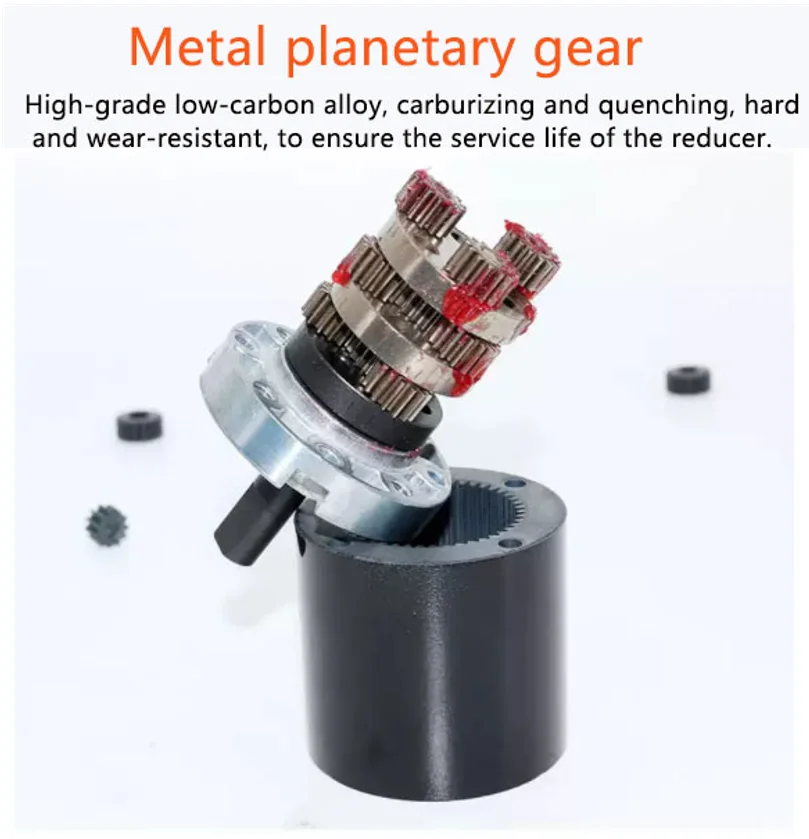 DC 6V/12V/24V High Torque Gear Motor  Electric Motor 7/12/22/35/45/66/107/200/320/600/960RPM  Servomotor de motor