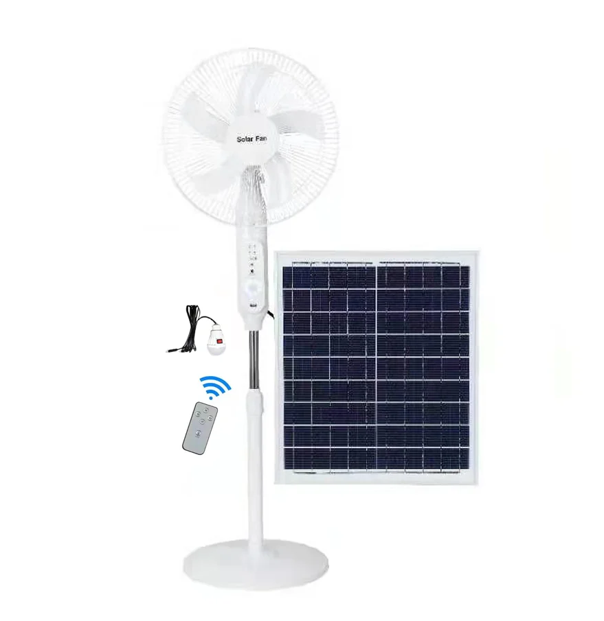 New Design New Trending Products 2024 DC 16 Inch Solar Electric Power Table Fan Portable Touch Panel Energy Axial Fan