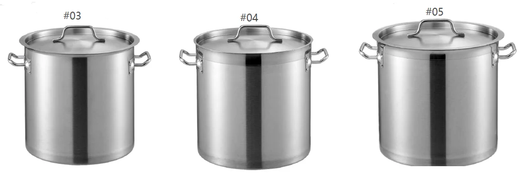 High Quality Customization Stainless Steel Soup Bucket Stock Deep Pot Soup Pot With Lid Suitable For Home Kitchen
