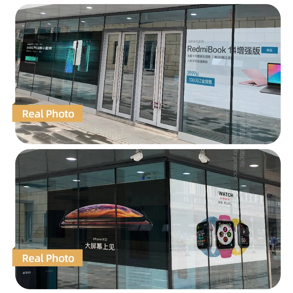 AUN 3D Holographic Projection Film Rear Adhesive Projection Screen,Future Screen Advertising Adhesive