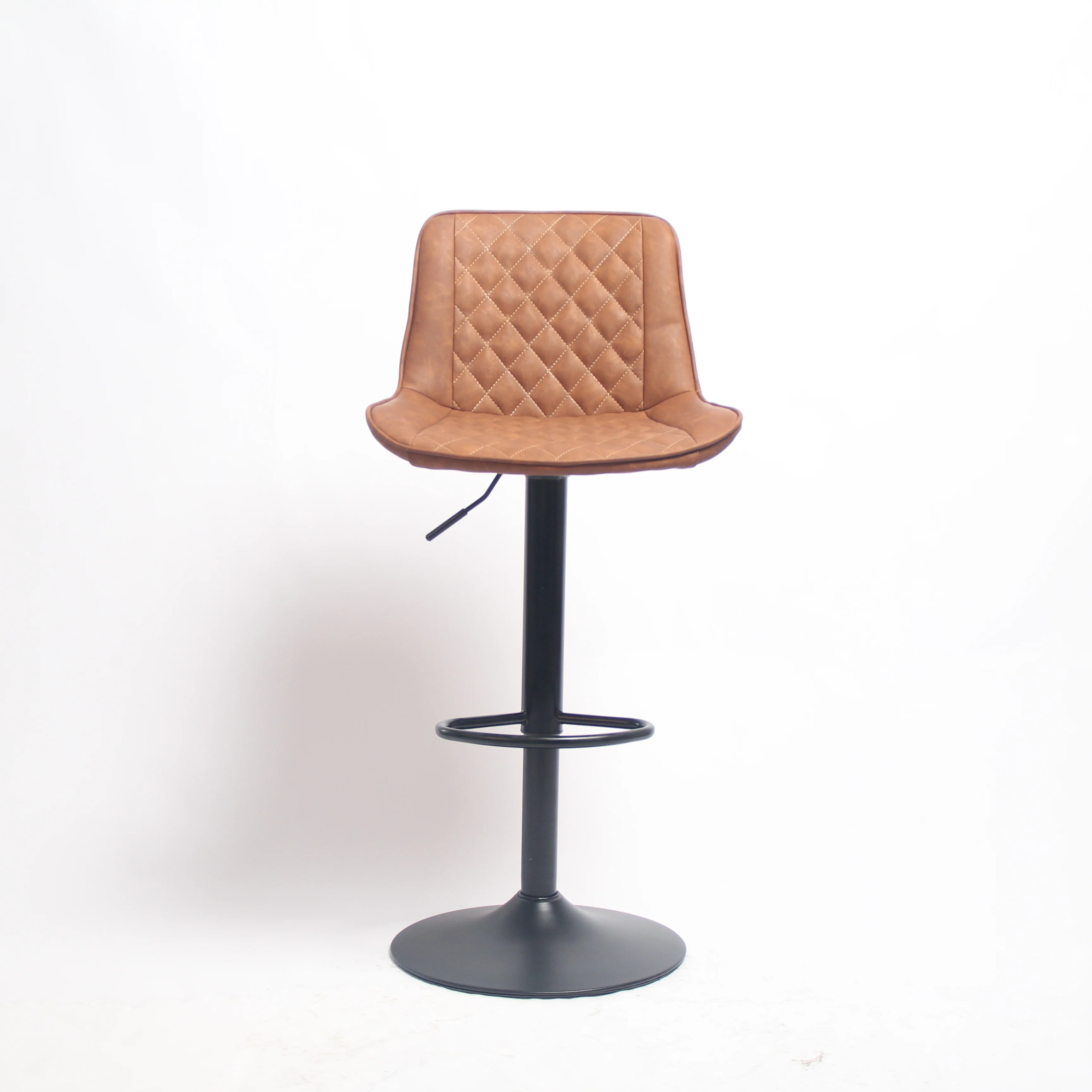 Bar chair Nordic backrest Home light luxury iron high stool coffee shop modern minimalist bar chair