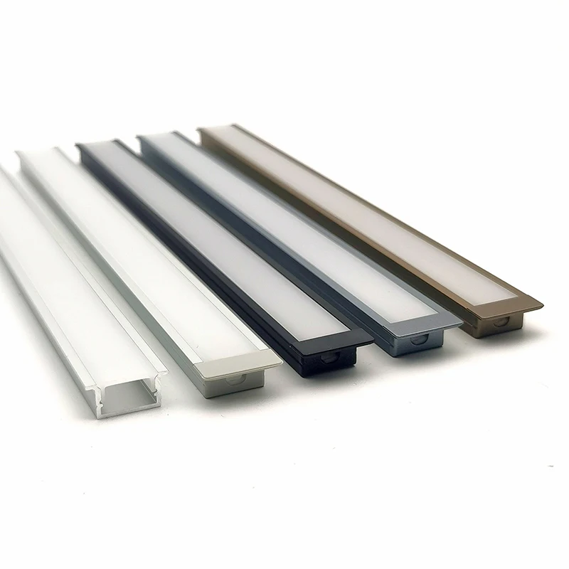 YG-F011 14*8MM U-shaped Aluminum Led Strip Light Embedded  Lamp Slot Linear Strip Light Aluminium Profile Channel