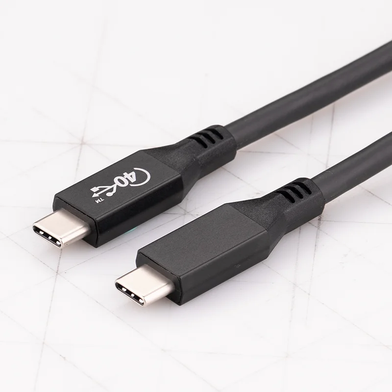 Hot sale 0.8M black Support USB 4 transmission specification Transmission rate 40Gbps  Support 20V5A, 100W Support 8K 60HZ audi