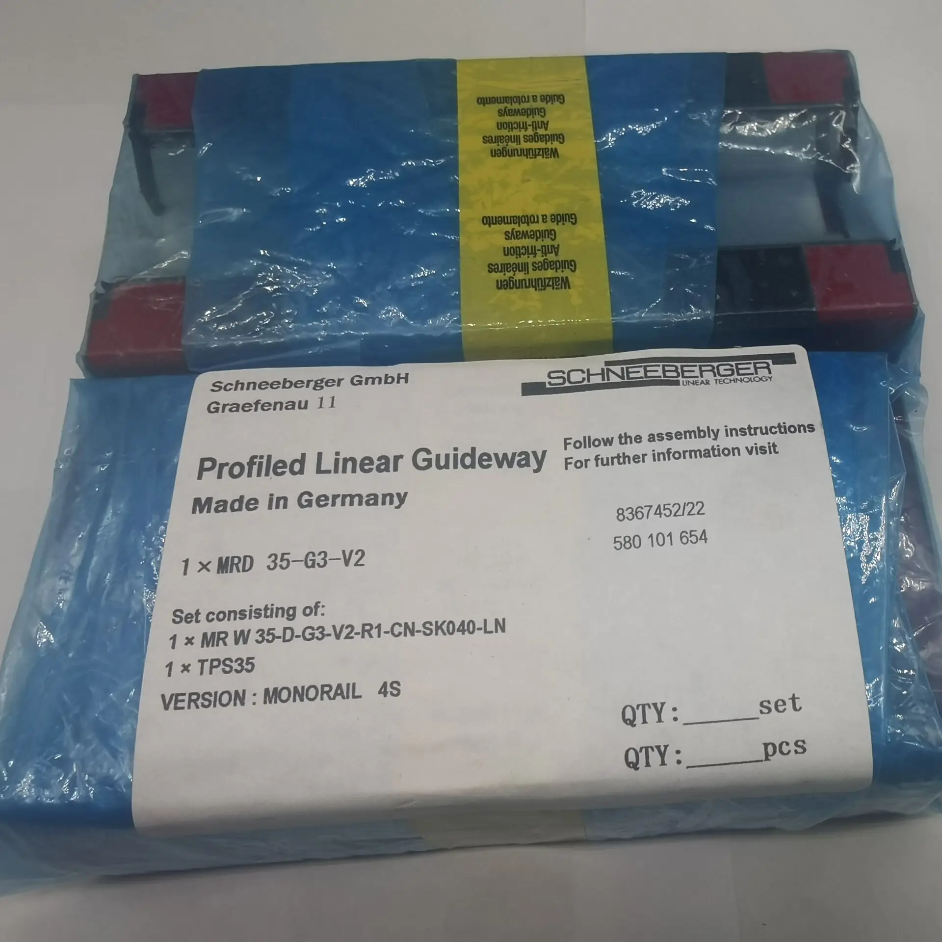 SCHNEEBERGER linear guide rail slider block MRD65 MRD65-G1-V3 MRD65-G2-V3 MRD65-G3-V2 MRD65-G3-V1 MRD65-G2-V2 MRD65-G2-V1