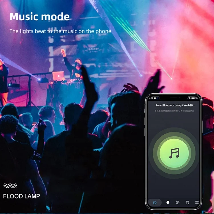 Yunduo Solar Led Rgb Flood Light 300w 600w Garden Led Floodlight Outdoor with Remote Controller