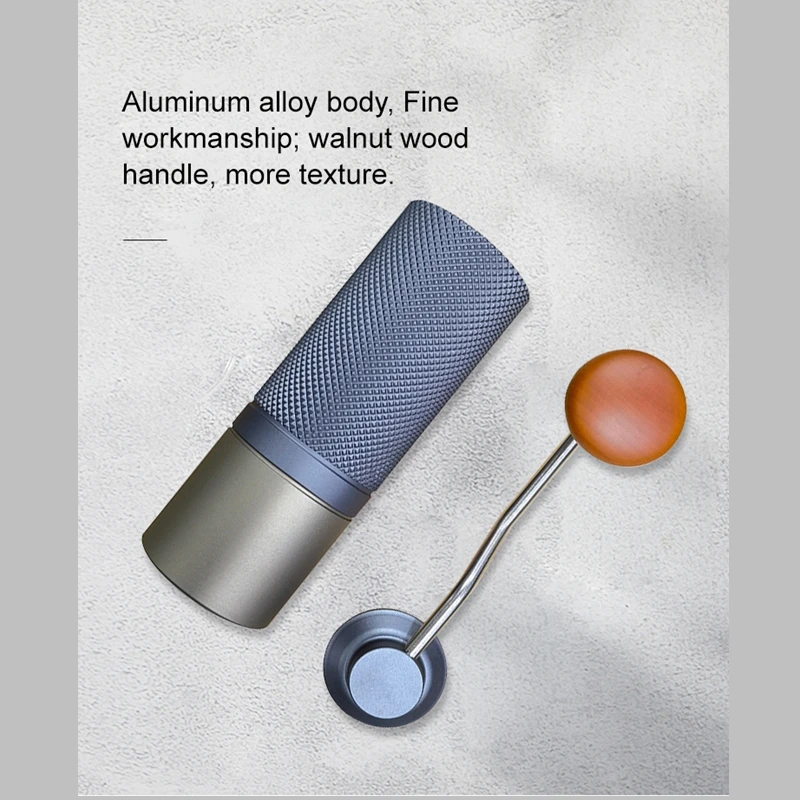 New Style Kitchen Tools Adjustable Removable Handle Portable burr Stainless Steel Coffee Mill Grinder Manual