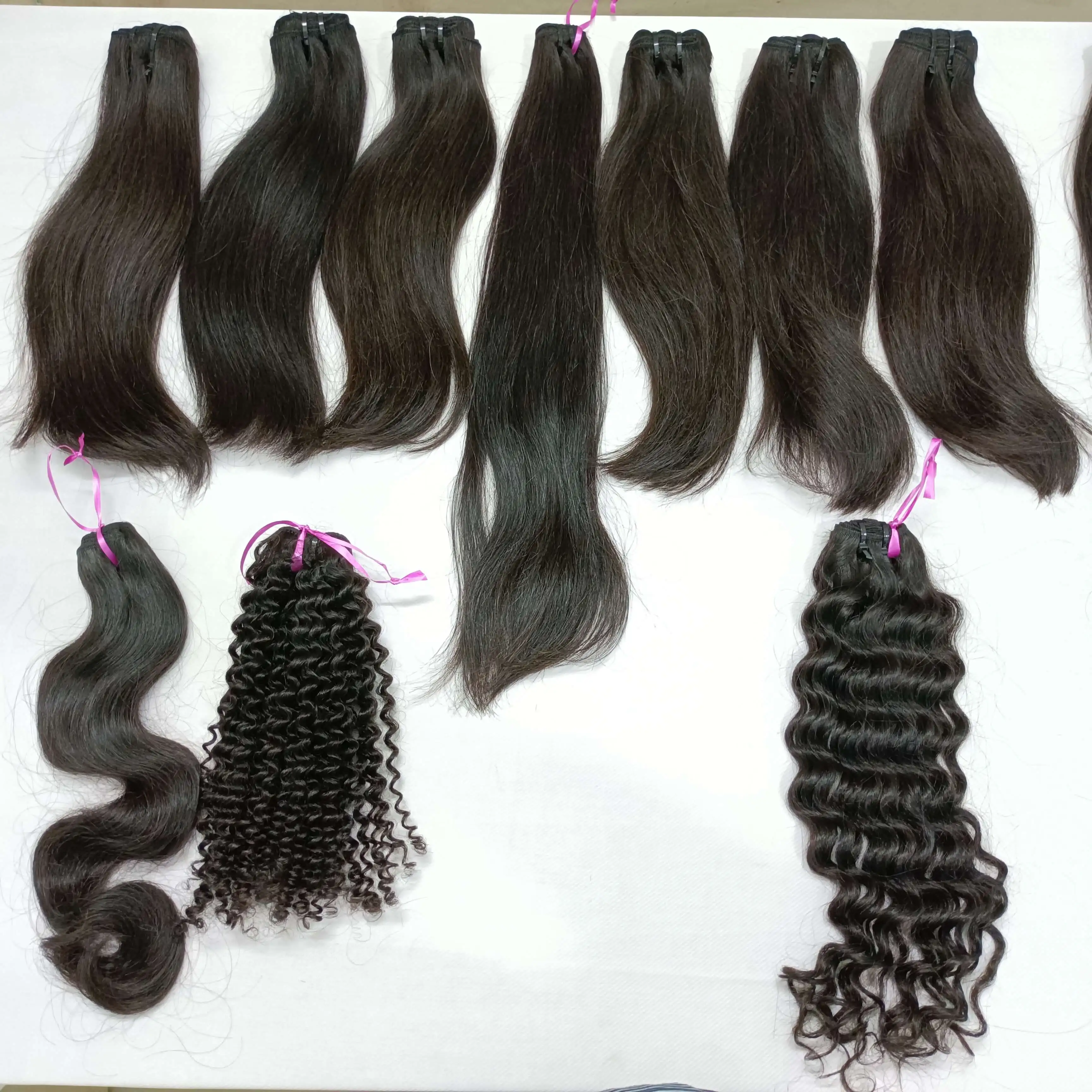 Wholesale Natural Virgin blond chinese thick drawn remy blonde 10a double south indian raw human extension hair weft machine