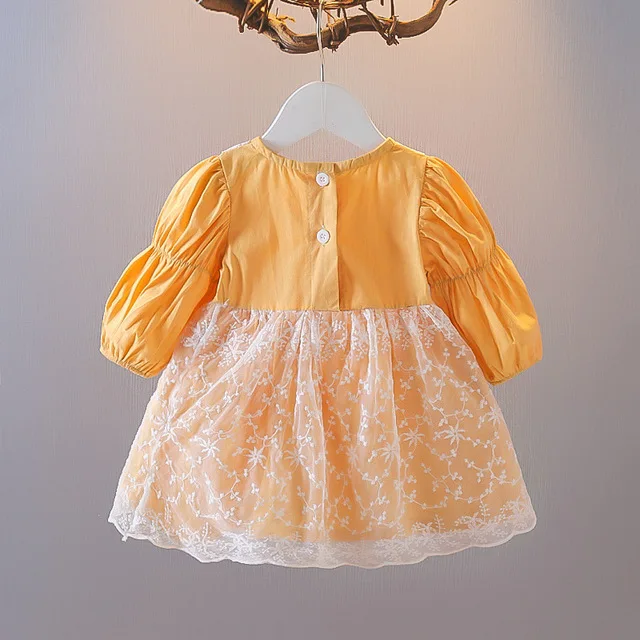 Tulle Vintage Fall Baby Clothes Dress Soft Tutu Princess Girls Children Frocks Designs