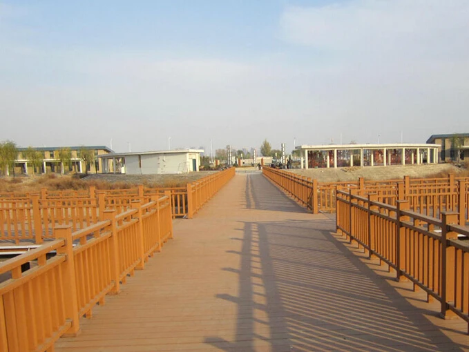 waterproof outdoor garden wpc fence handrail wood plastic composite balustrade railing for home and pool decoration