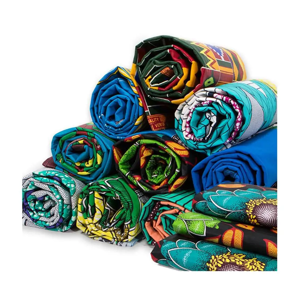 New Design 6 Yards Ankara Holland Material 100% Cotton African Wax Print Fabric