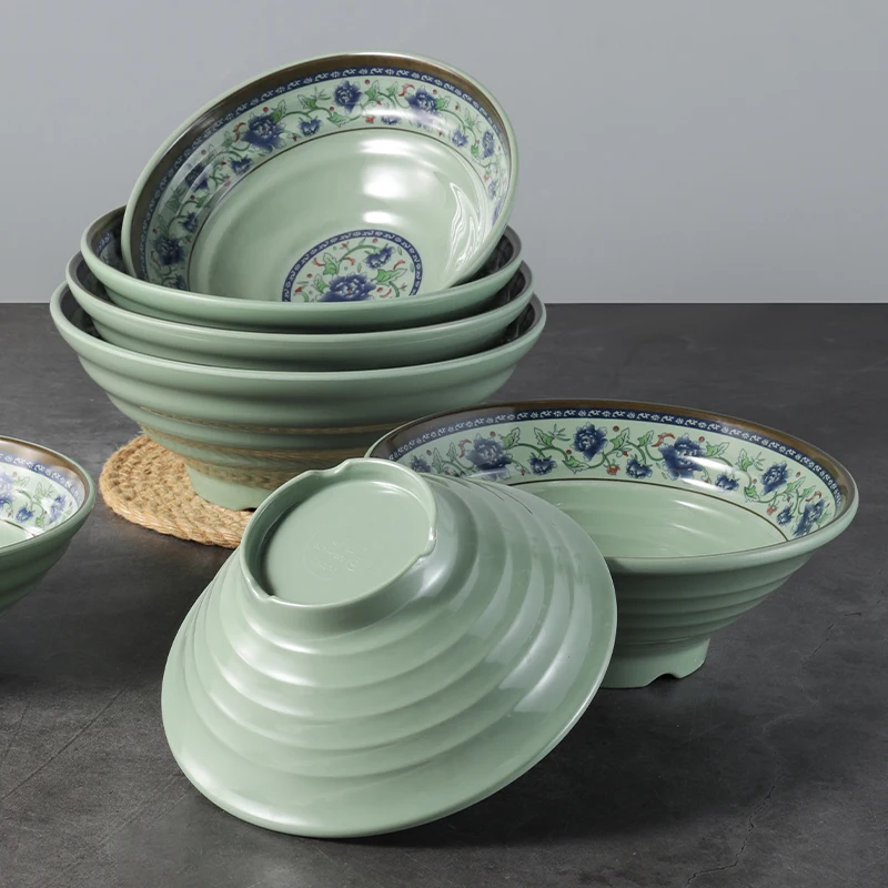 Factory Direct Custom Logo Melamine Restaurant Quality Ramen Snack Serving Soup Bowls For Serving Food