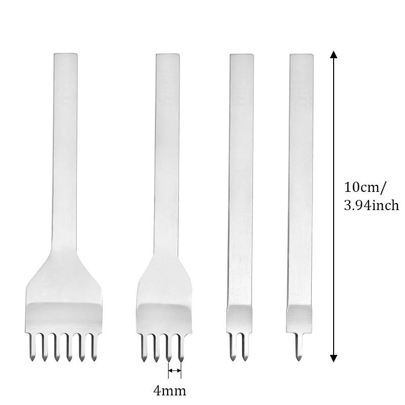 Оптовая продажа с фабрики 4 мм набор инструментов для работы кожей из нержавеющей стали
