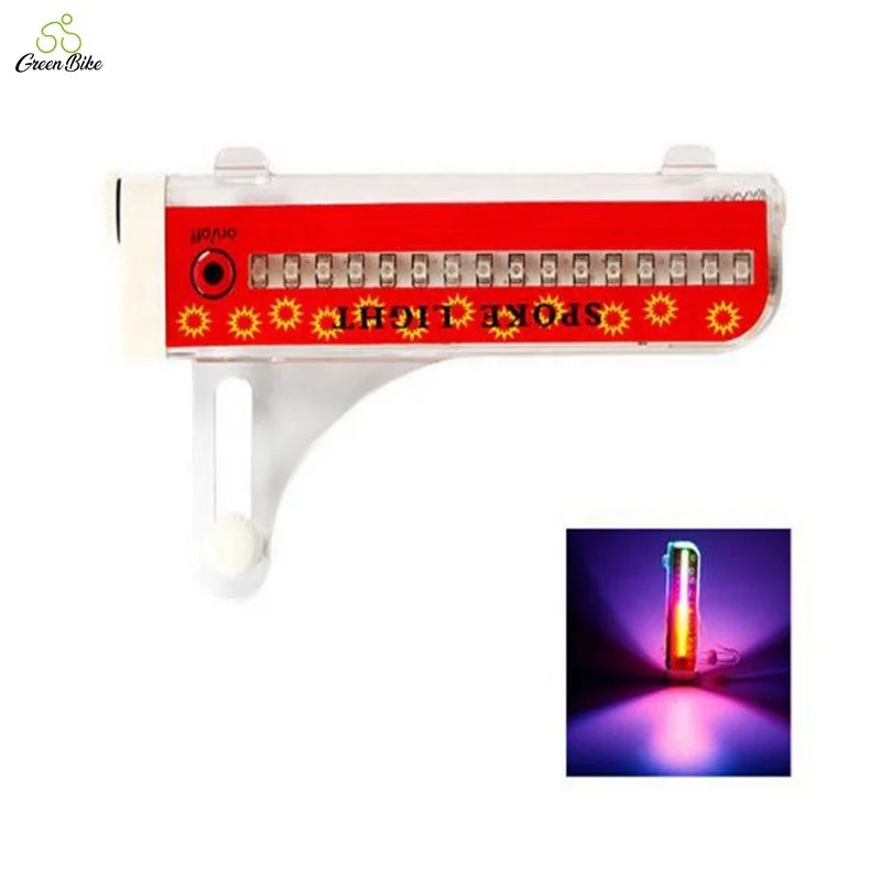 
Green Bike Multi-patterned IP55 Waterproof Spoke Light Riding Decoration Bicycle Led Wheel Lights 