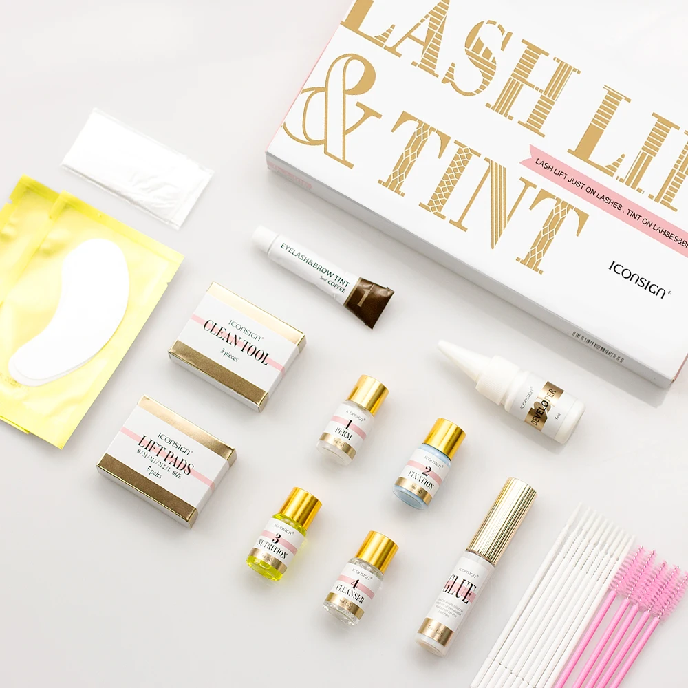 Private Label OEM Professional Lash Perm Tint Eye Lash Brow Tint Dye Kit Lash Lift and brow Tint Kit private label supplies
