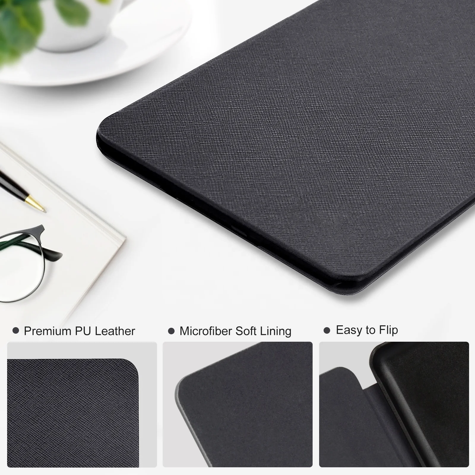 Customized Wholesale PU Leather Case Cover for Amazon Kindle Paperwhite Oasis E-Reader Book 10th generation