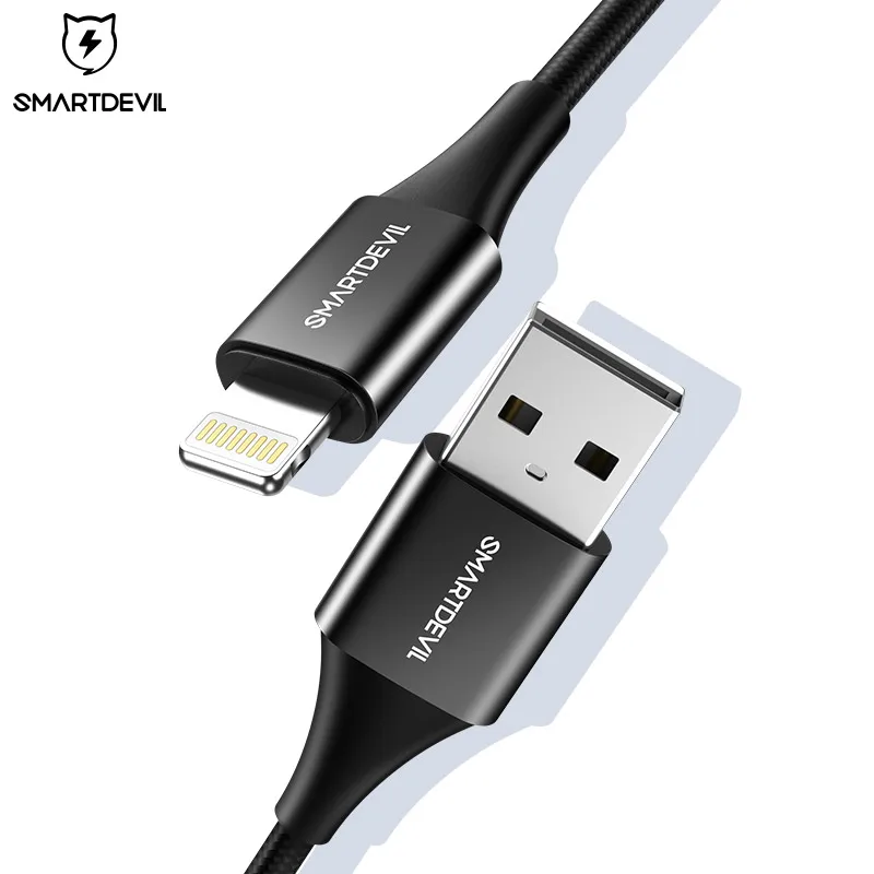 
SmartDevil Double Braided Nylon USB to Compatible MIF Cable certification charging syncing cable for Apple iphone 