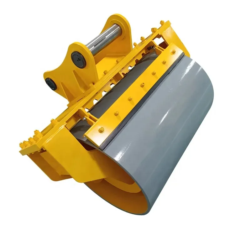 Excavator Attachments Hydraulic Drum Compactor Slope Road Roller Compactor