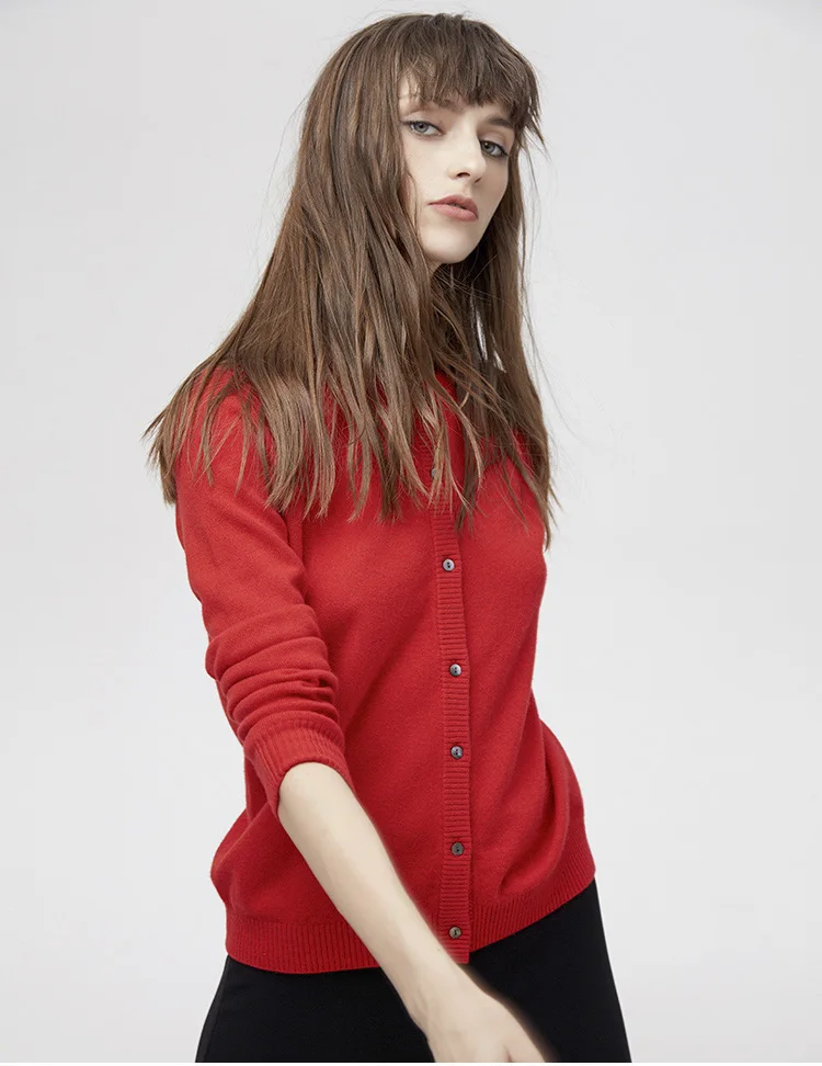 2021 new ladies fancy cardigan Sweater  Long Sleeve Crew Neck Woman cashmere Sweater cardigan