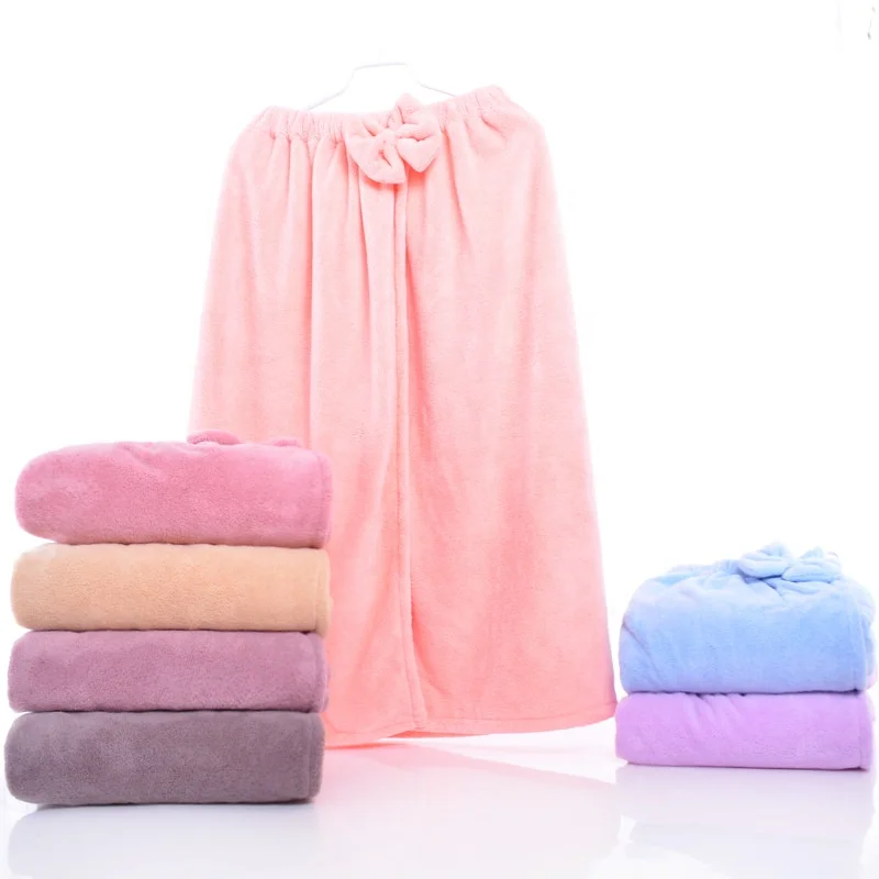 Bath Dress Towel Microfiber Soft Bath Dress Quick Dry Absorbent Thicker Wearable Bath Dress Towel