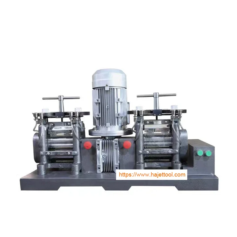 HAJET Jewelry Machine Double Head Electric Rolling Mill Machine Jewelry Wire Electric Rolling Machine for Gold