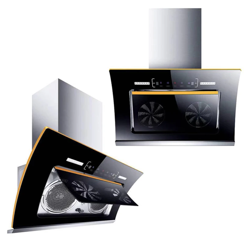 oem customized extractor range hood cooker hood for kitchen island high quality low price mini kitchen smart range cooker hoods