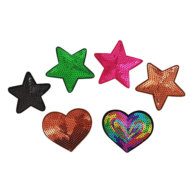 Factory Custom High Quality computer  Embroidery beading sequins letters iron on patches for Clothing Clothes bag hats patch