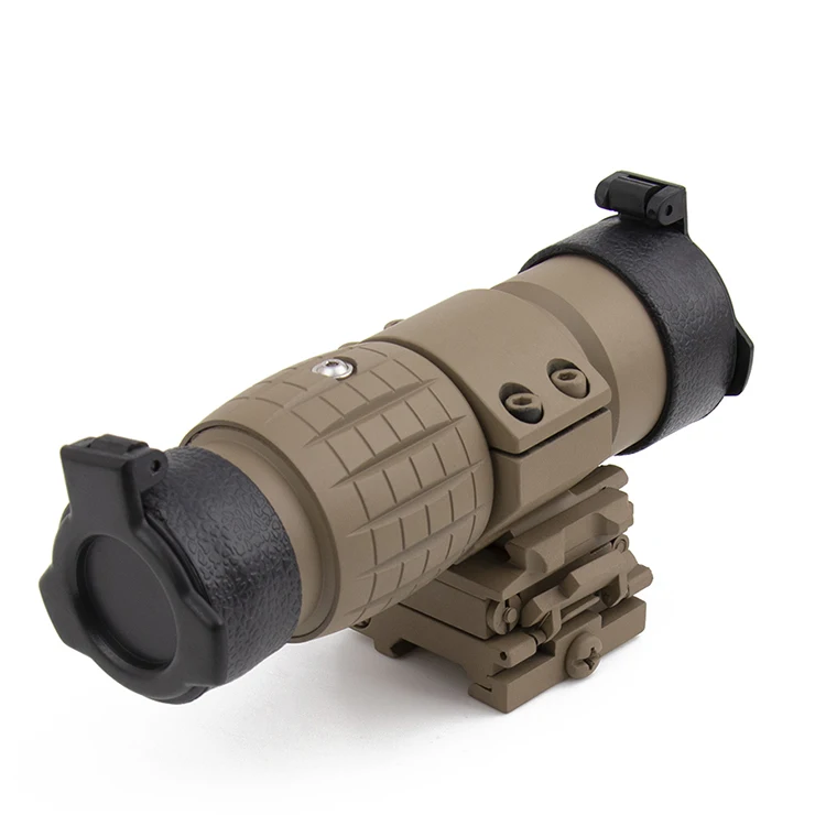 
NcDe Tactical Scope 3X Magnifier Scope Sight with Flip to Side 20mm Rail Mount Scopes Color: Black/De 