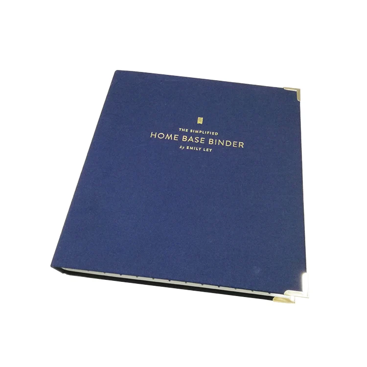 Custom 1 3 ring binder black 2 1/2 inch binder with card pocket