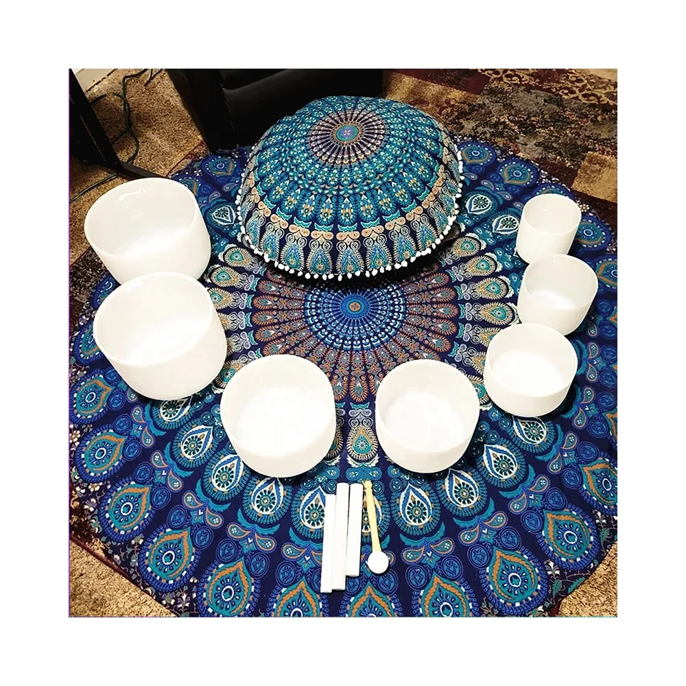 high quality white frosted wholesale crystal Singing Bowls crystal healing quartz bowls