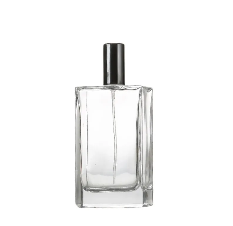 Factory direct wholesale 10/15/30/50/100ml flat square silk mouth screw mouth perfume glass spray bottle