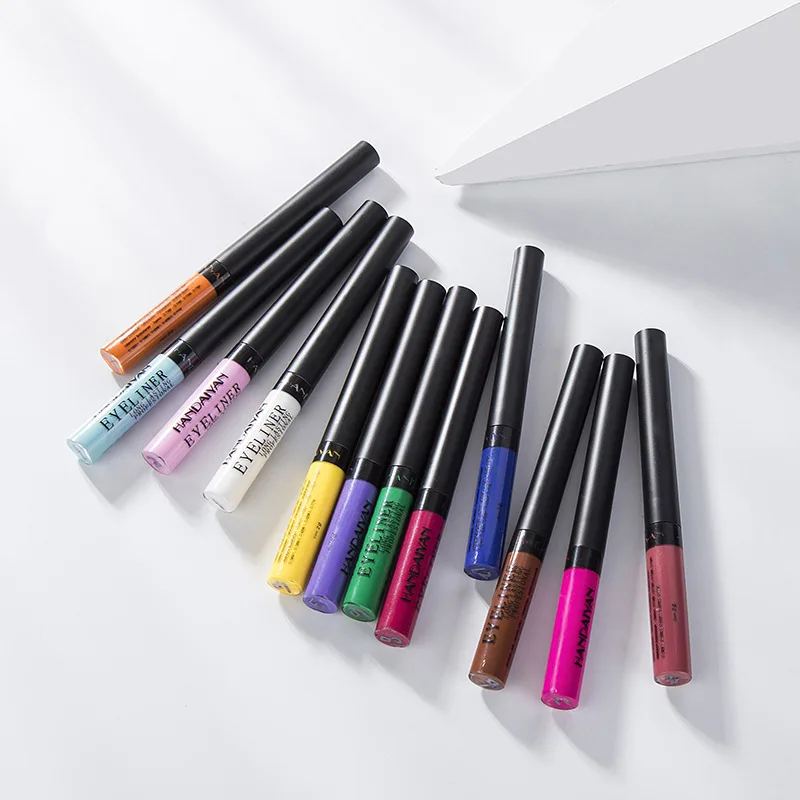 HANDAIYAN Wholesale 42 Colors Long Lasting Liquid Makeup Eye Liner Waterproof Matte Neon Colors Liquid Eyeliner