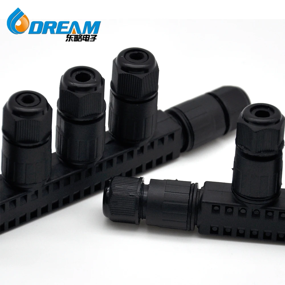 DREAM START Factory 2pin LED Light Power Screw Lugs Cable Splitter Waterproof Connector