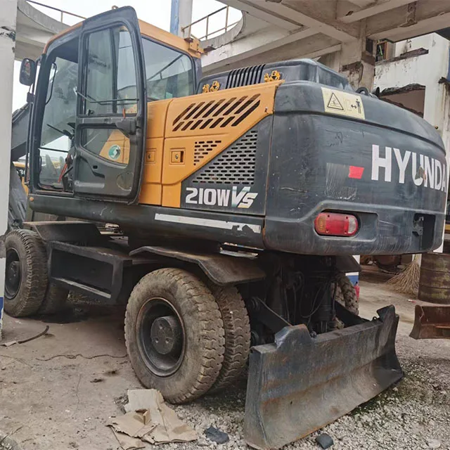 Hyunda wheel excavator 210w used 21 ton wheel excavator made in Korea bucket used wheel excavator 210W price