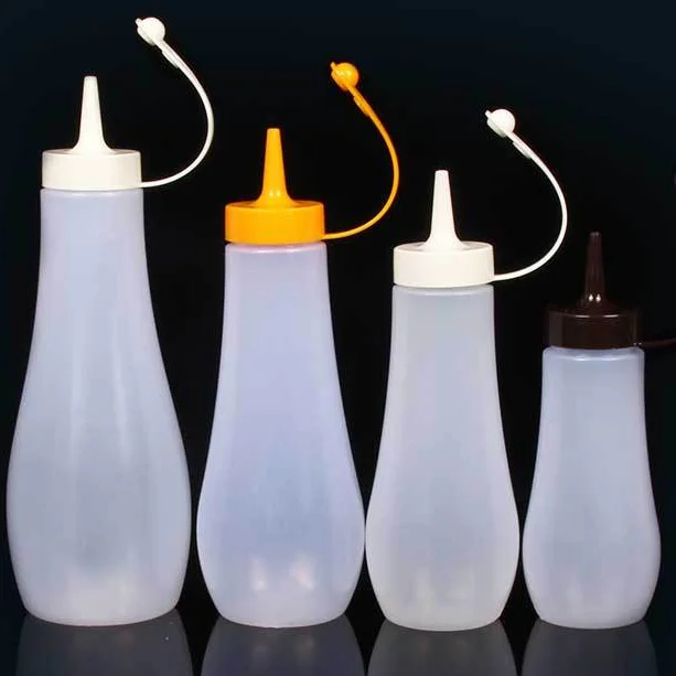 Free Sample Salad Tomato Kitchen Flavouring Sharp Nose Squeeze Bottle Plastic empty Bottle 250ml 360ml 480ml 720ml