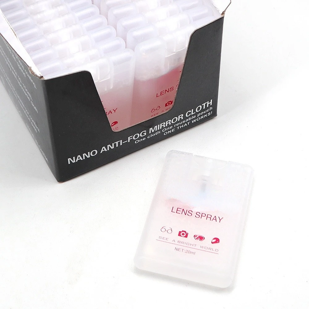 20ml Factory card portable glasses lens cleaner sunglass cleaning kit eyeglasses Optical screen cleaner spray solution