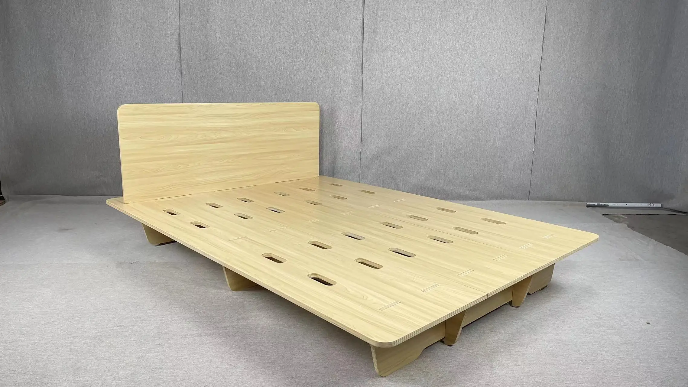 No Screws Plywood Double King Queen Bed Frame Simple Minimalist   Frame Bed room Furniture Wooden Koala Bed
