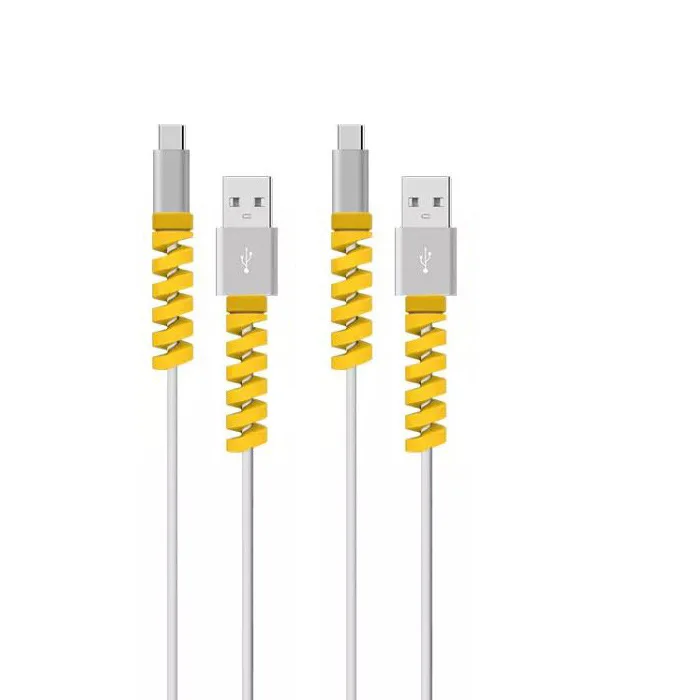 Data cable spiral silicone protective cover anti-break wire winder is suitable for the mobile phone original charging cable