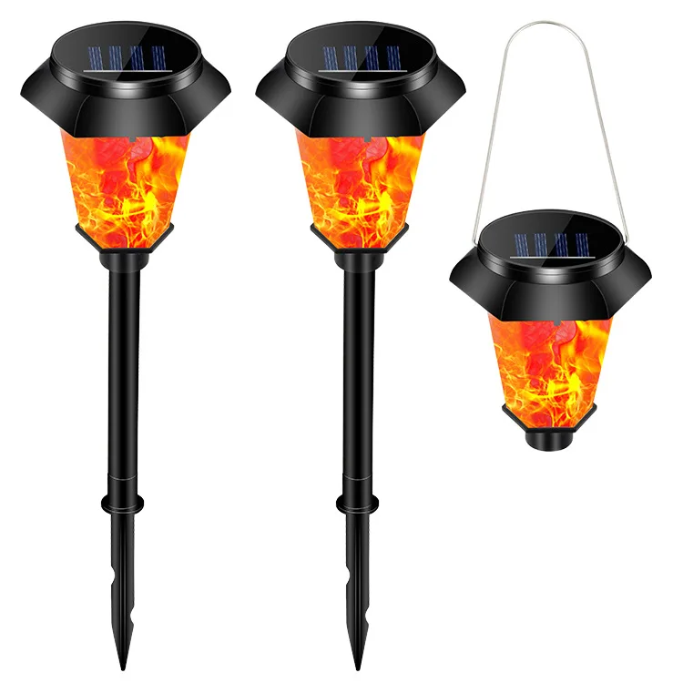 Outside Landscape Garden Solar Lights Creative Dancing Fire Light Solar Spike Garden Light with Handle