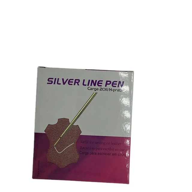 silver line leather Refill Marker Pen Shoe Accessories for Footwear  shoe and leather as   silver line pen