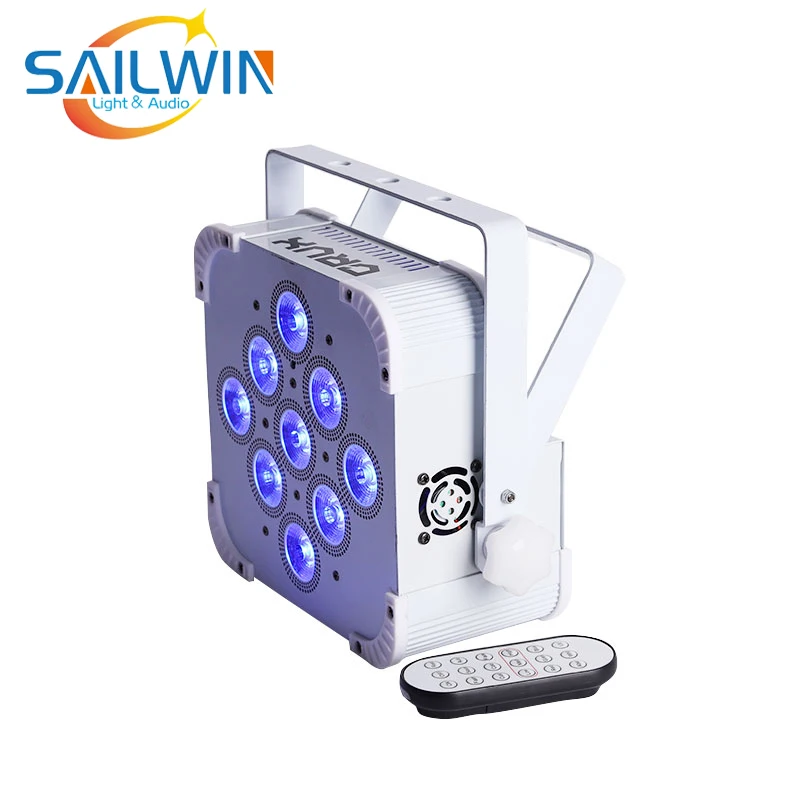 USA STOCK Battery LED UPLIGHT DJ LED Par Projector 9X18W RGBAWUV Disco LED Stage Lighting